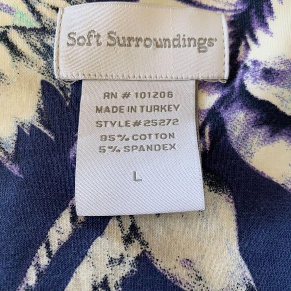 Soft Surroundings Shapely Anywhere Floral Dress L - Picture 4 of 4